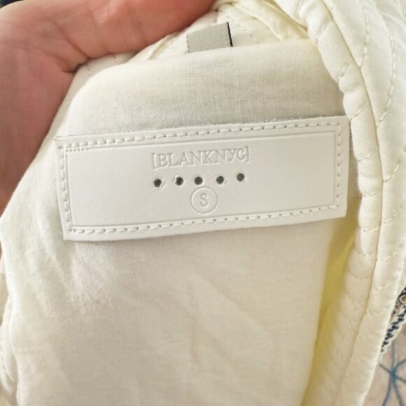 BlankNYC Cream Open Front Quilt Kimono Jacket Women's Size Small Oversized Fit - Picture 8 of 11